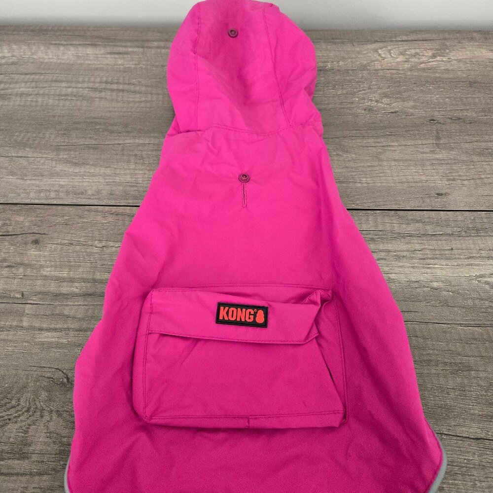 ✨ KONG Pink Packable Dog Raincoat with Hood ✨